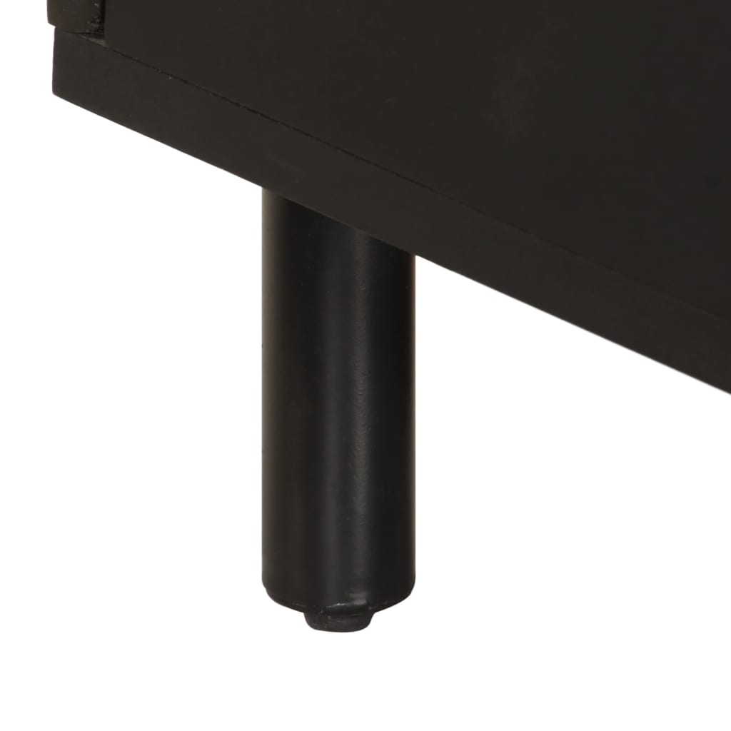 Salongbord svart 80x50x40 cm heltre furu