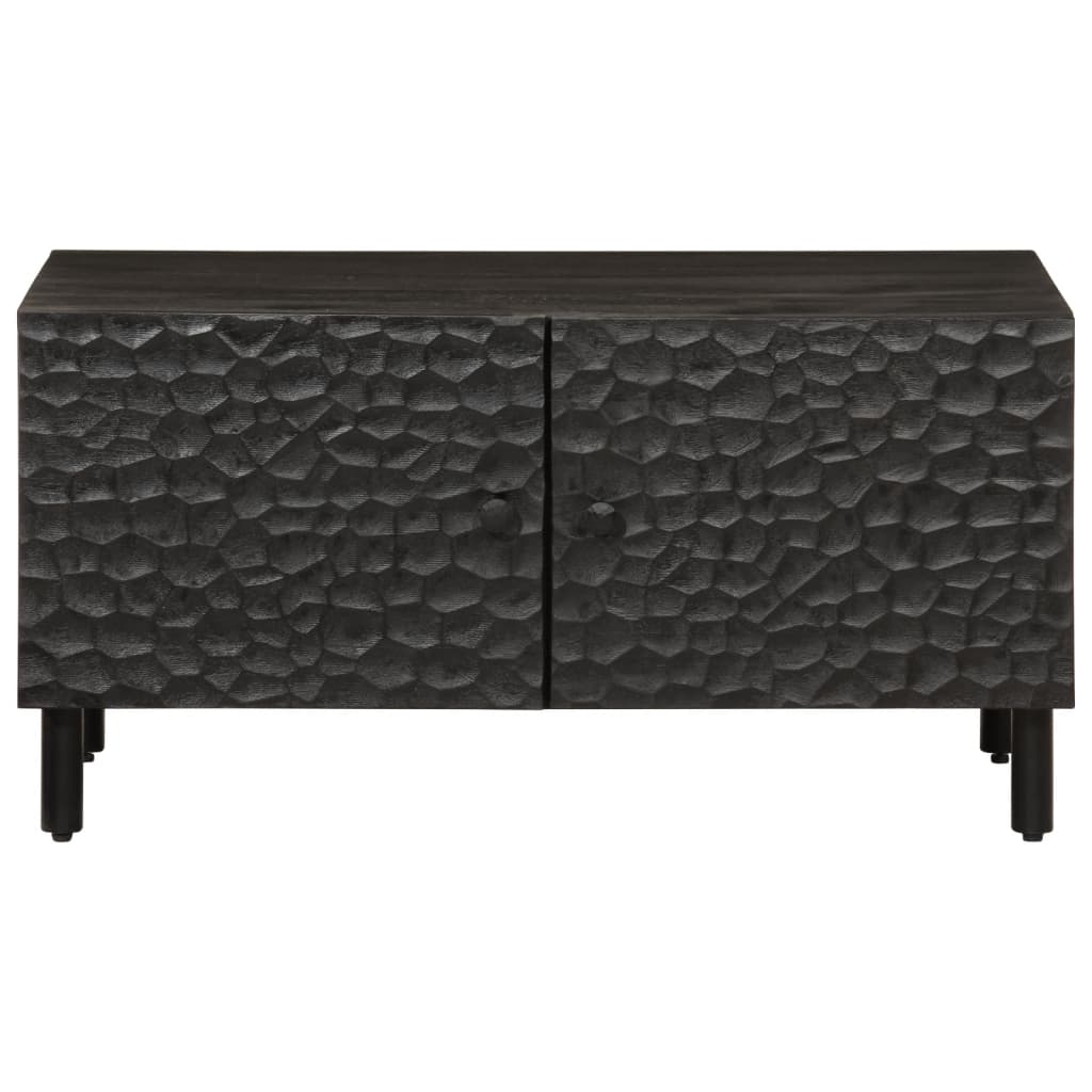 Salongbord svart 80x50x40 cm heltre furu