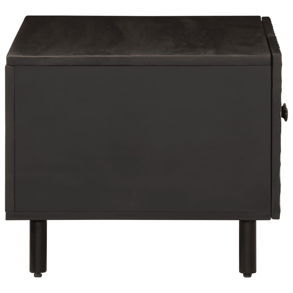 Salongbord svart 80x50x40 cm heltre furu