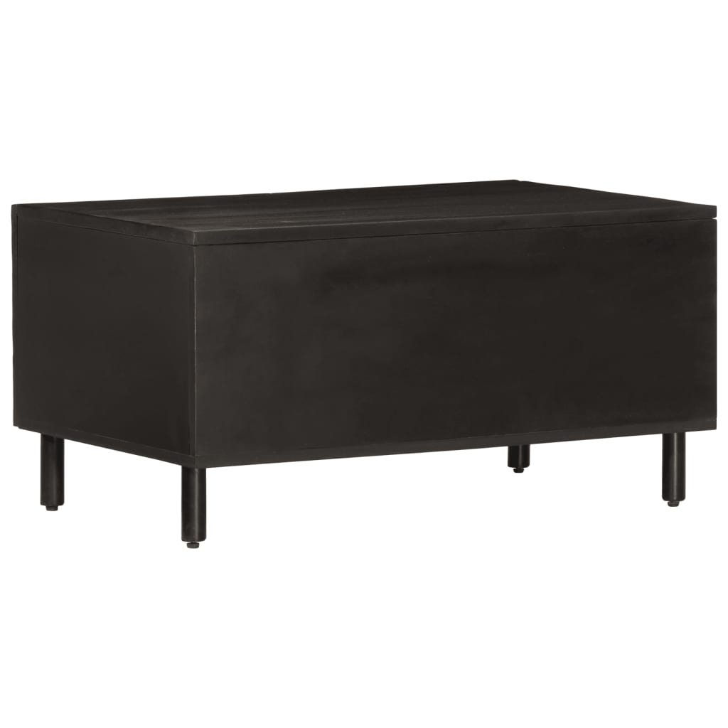 Salongbord svart 80x50x40 cm heltre furu