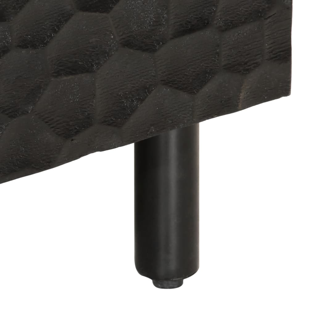 Salongbord svart 80x50x40 cm heltre furu