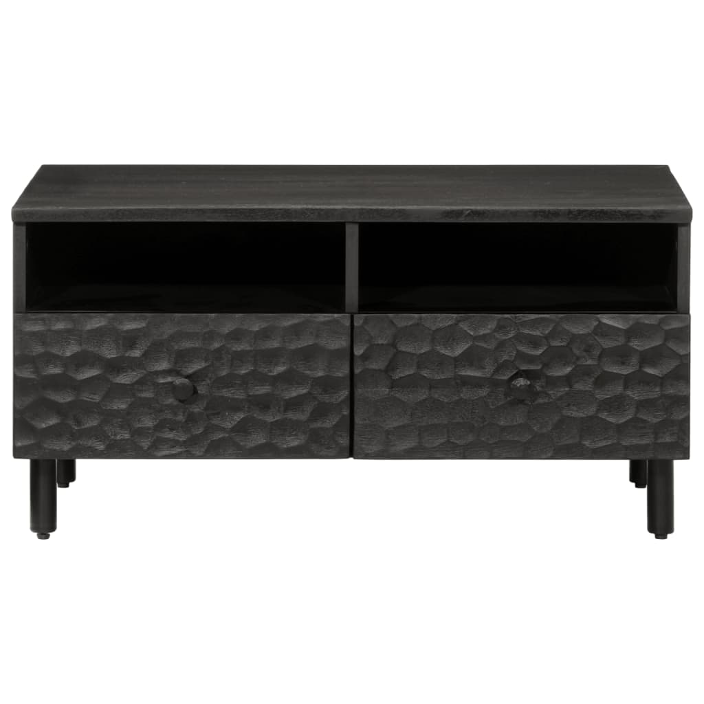 Salongbord svart 80x54x40 cm heltre furu