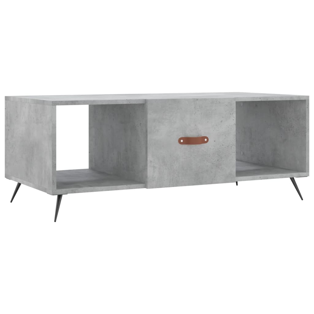 Salongbord betonggrå 102x50x40 cm konstruert tre