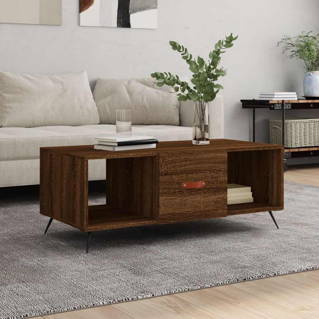 Salongbord sonoma eik 102x50x40 cm konstruert tre