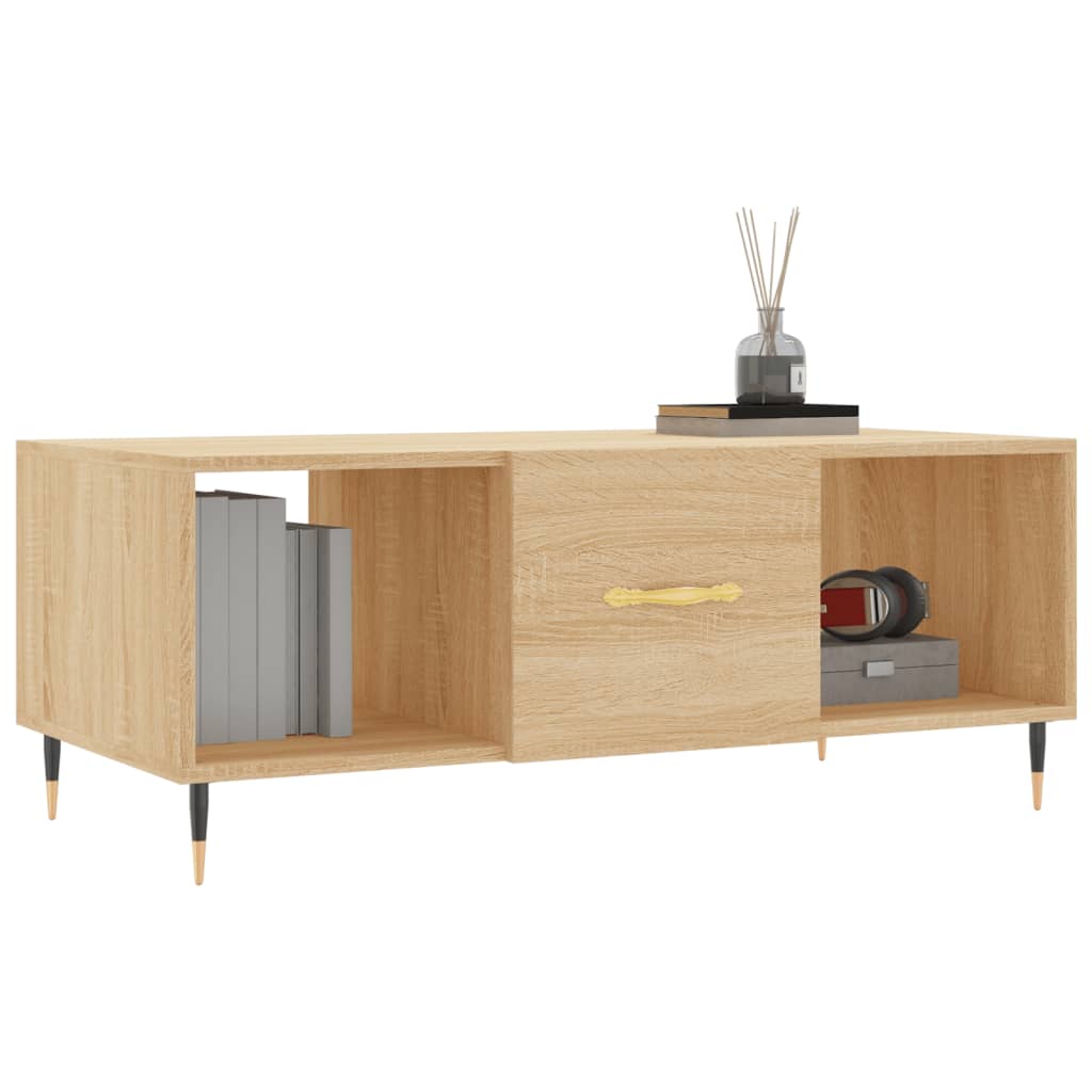 Salongbord sonoma eik 102x50x40 cm konstruert tre