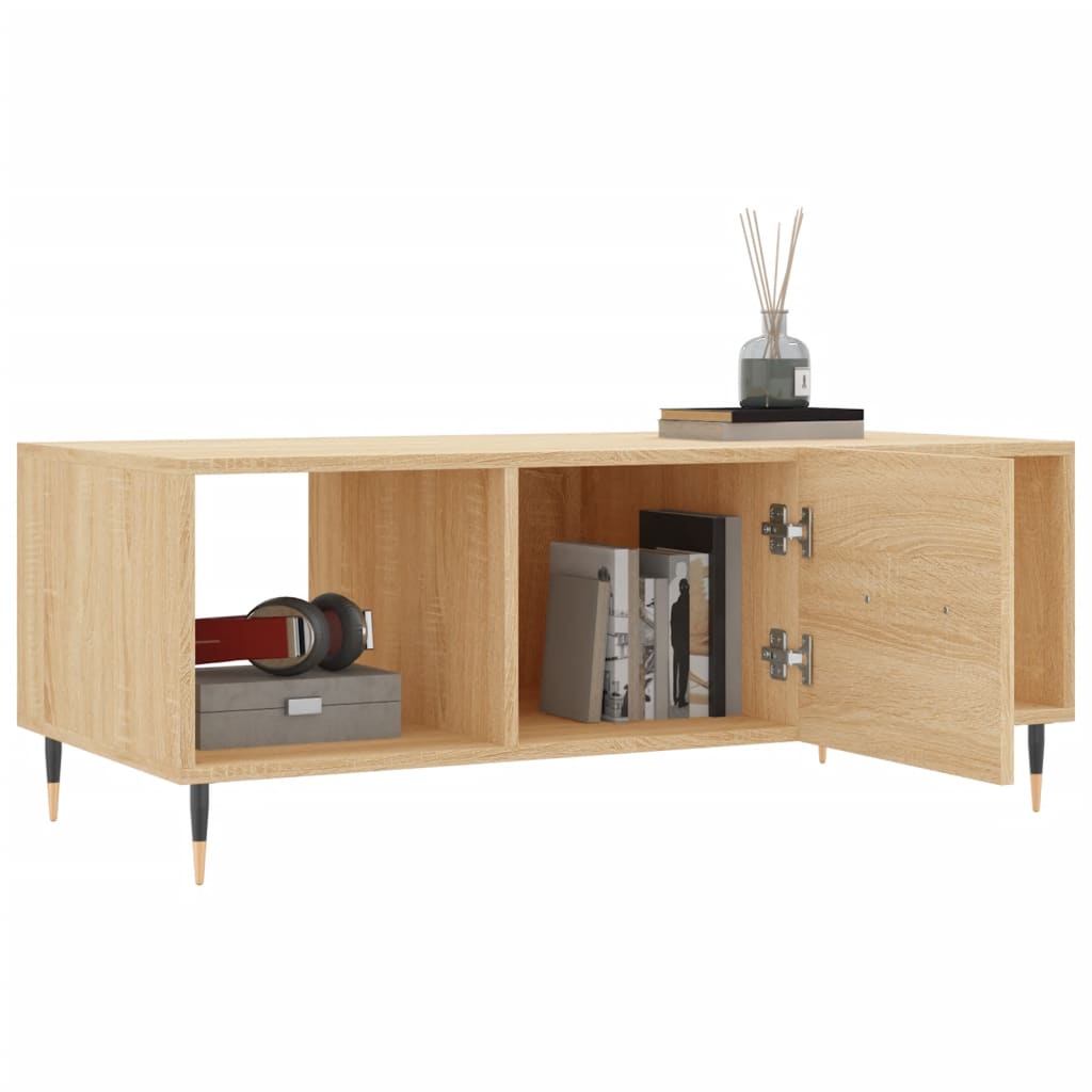Salongbord sonoma eik 102x50x40 cm konstruert tre