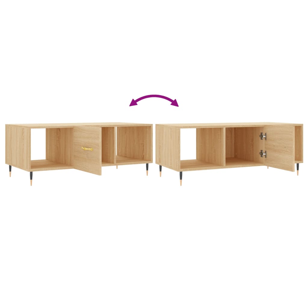 Salongbord sonoma eik 102x50x40 cm konstruert tre