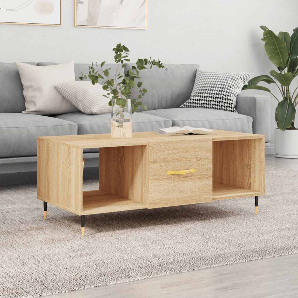 Salongbord sonoma eik 102x50x40 cm konstruert tre