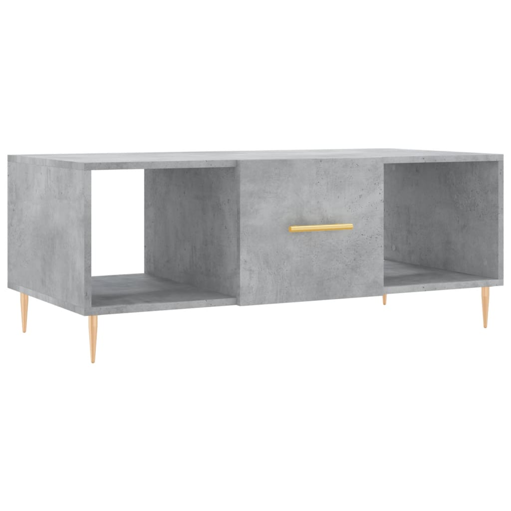 Salongbord betonggrå 102x50x40 cm konstruert tre
