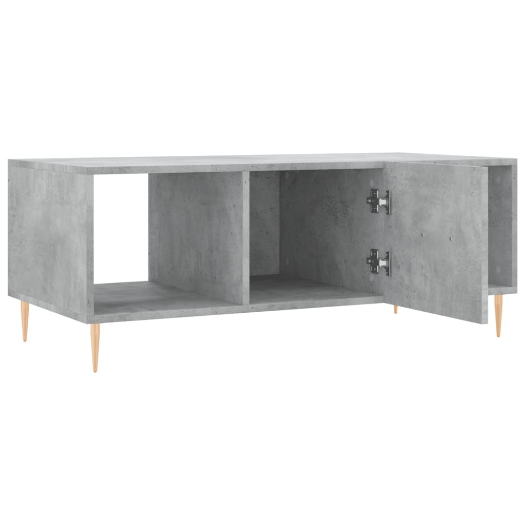 Salongbord betonggrå 102x50x40 cm konstruert tre