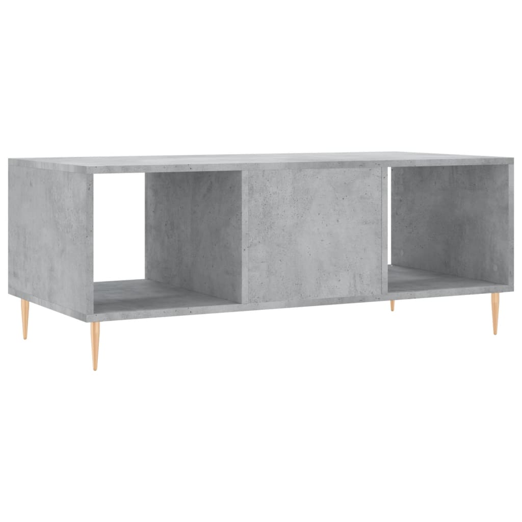Salongbord betonggrå 102x50x40 cm konstruert tre