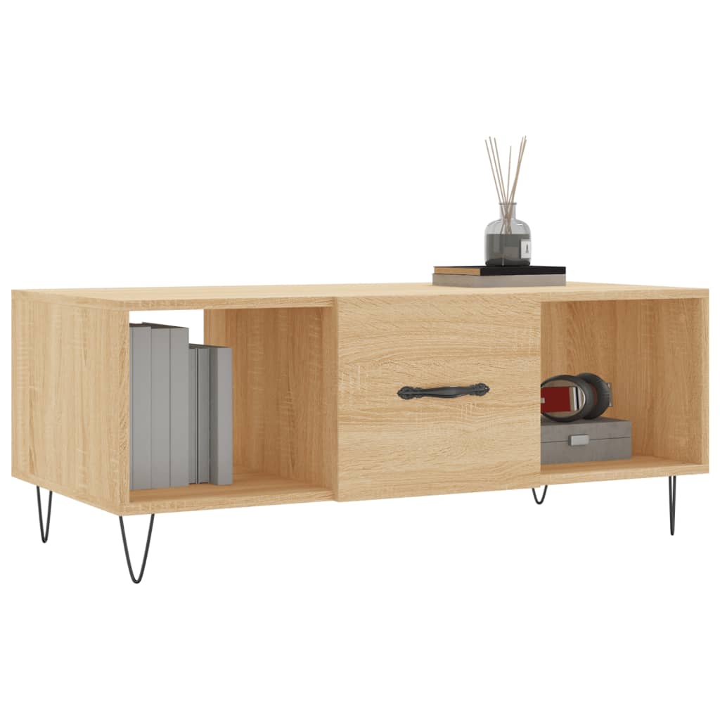 Salongbord sonoma eik 102x50x40 cm konstruert tre