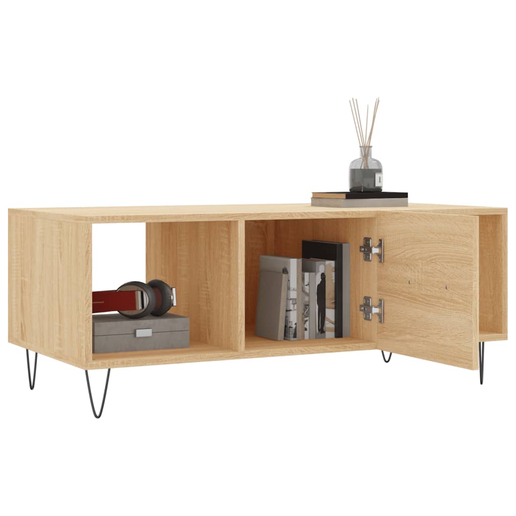 Salongbord sonoma eik 102x50x40 cm konstruert tre