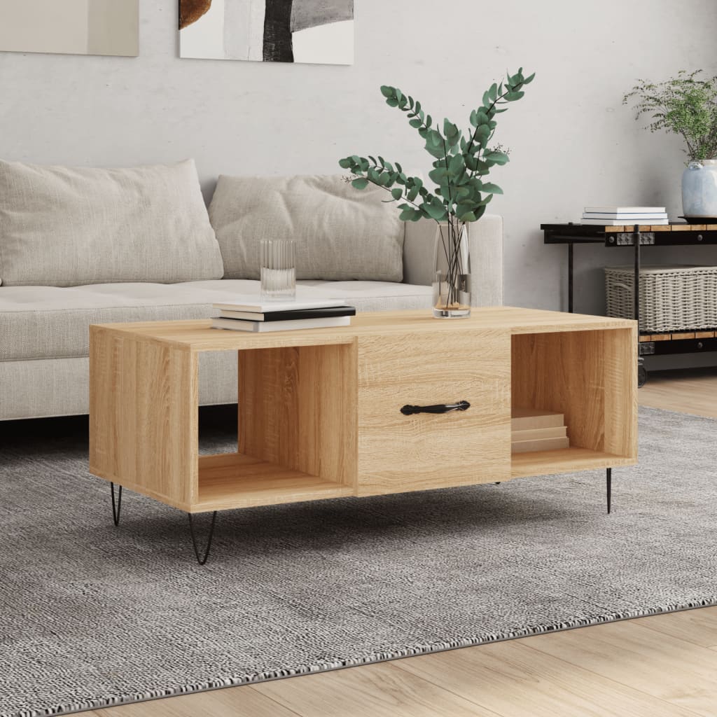 Salongbord sonoma eik 102x50x40 cm konstruert tre