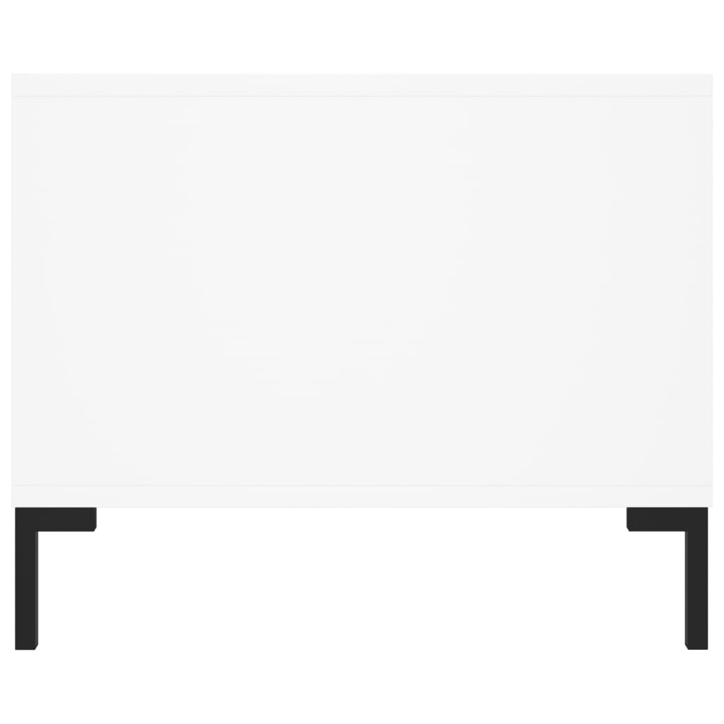 Salongbord hvit 102x50x40 cm konstruert tre