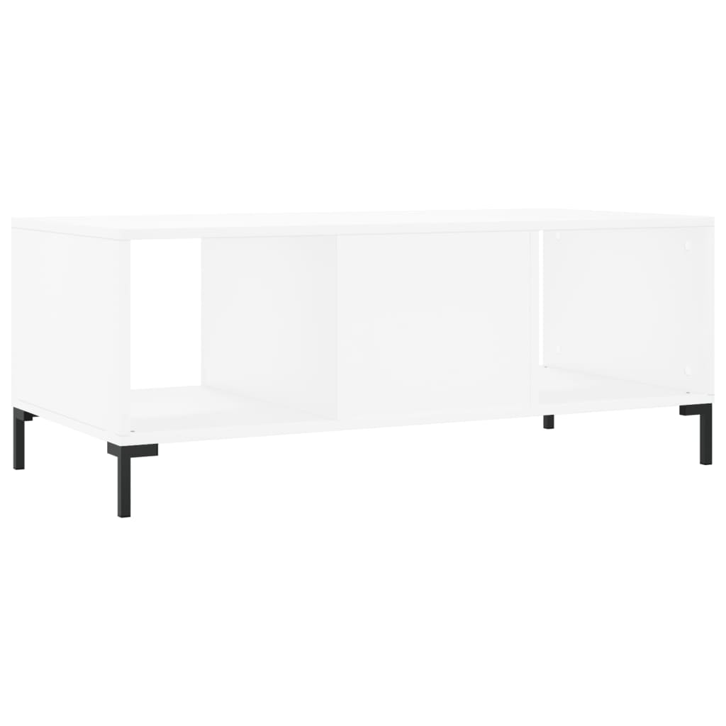 Salongbord hvit 102x50x40 cm konstruert tre
