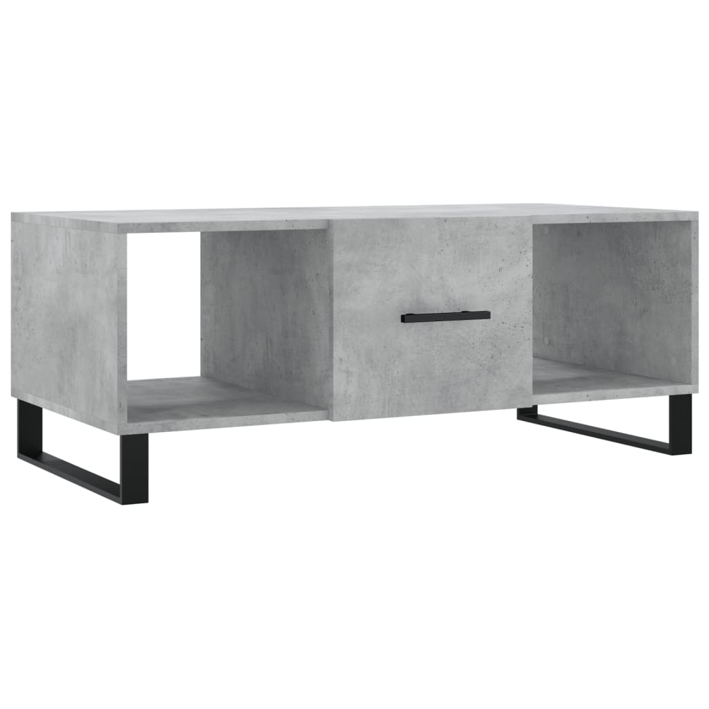 Salongbord betonggrå 102x50x40 cm konstruert tre