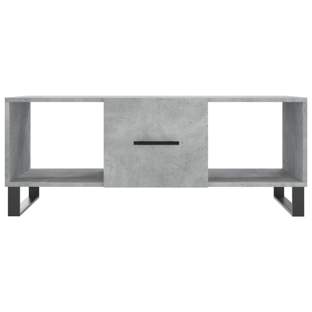 Salongbord betonggrå 102x50x40 cm konstruert tre