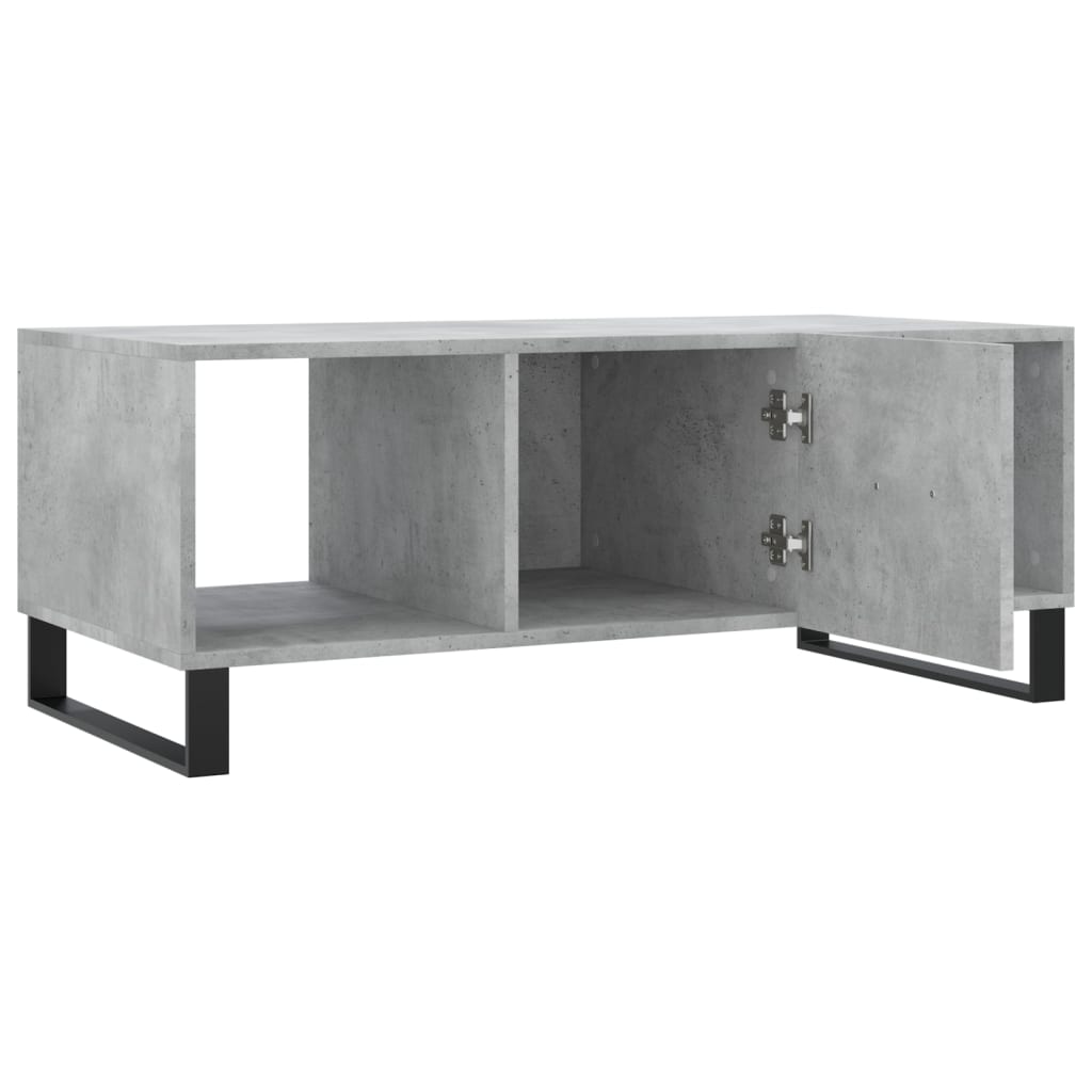 Salongbord betonggrå 102x50x40 cm konstruert tre