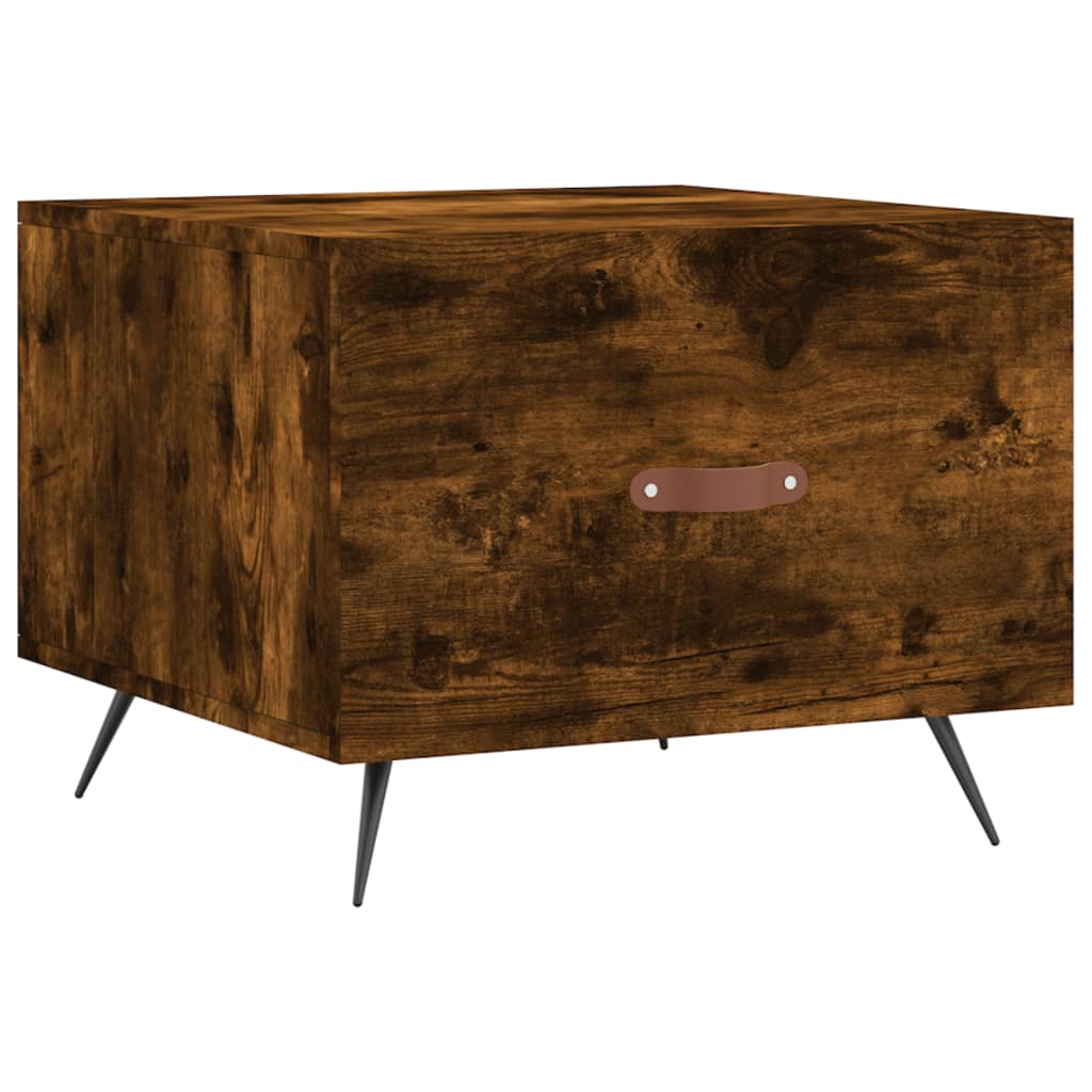 Salongbord 2 stk røkt eik 50x50x40 cm konstruert tre