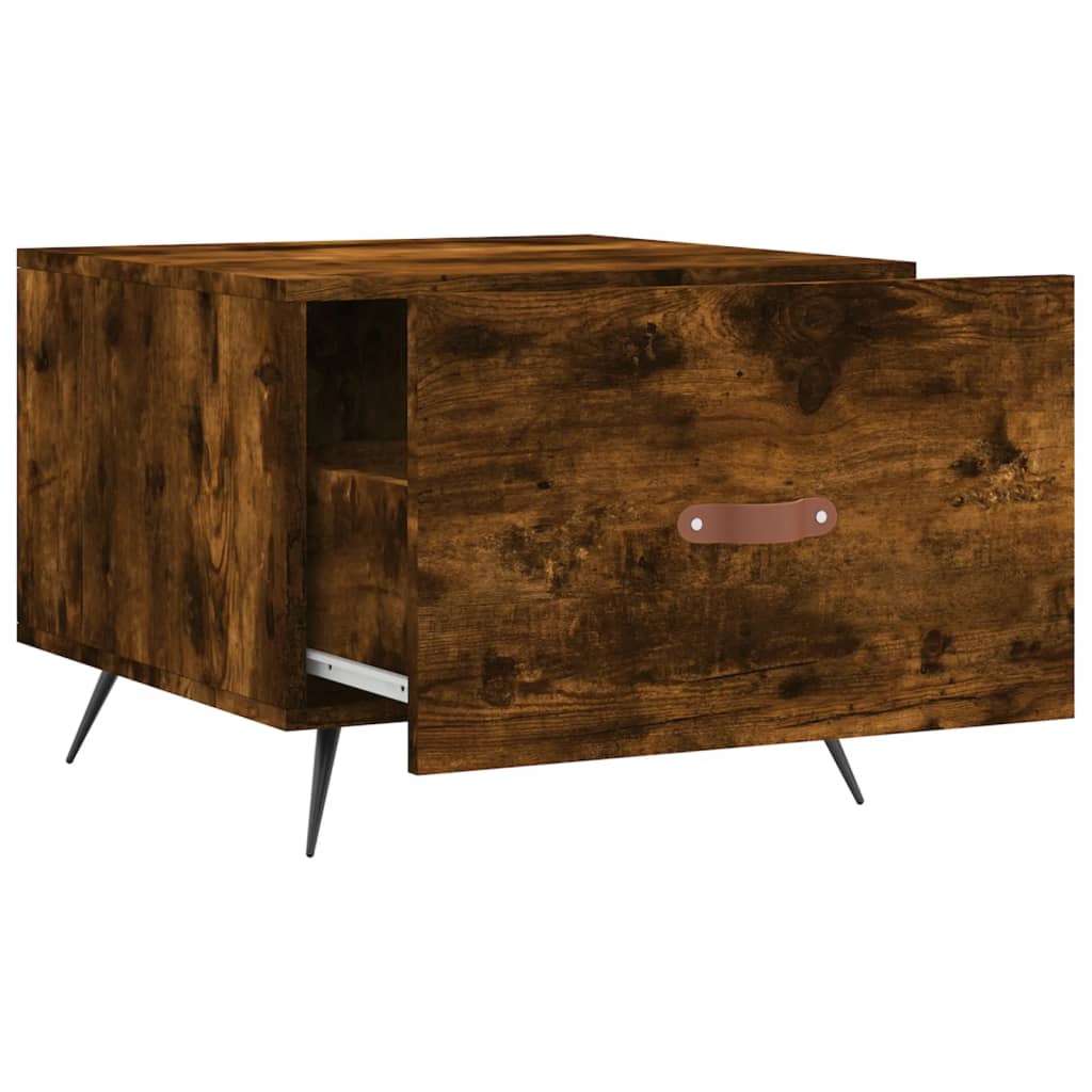 Salongbord 2 stk røkt eik 50x50x40 cm konstruert tre