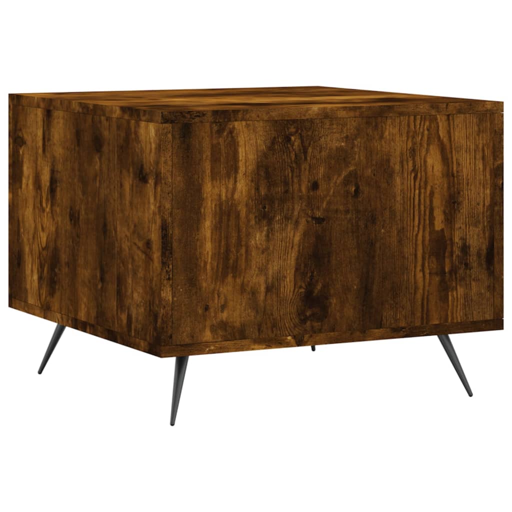 Salongbord 2 stk røkt eik 50x50x40 cm konstruert tre