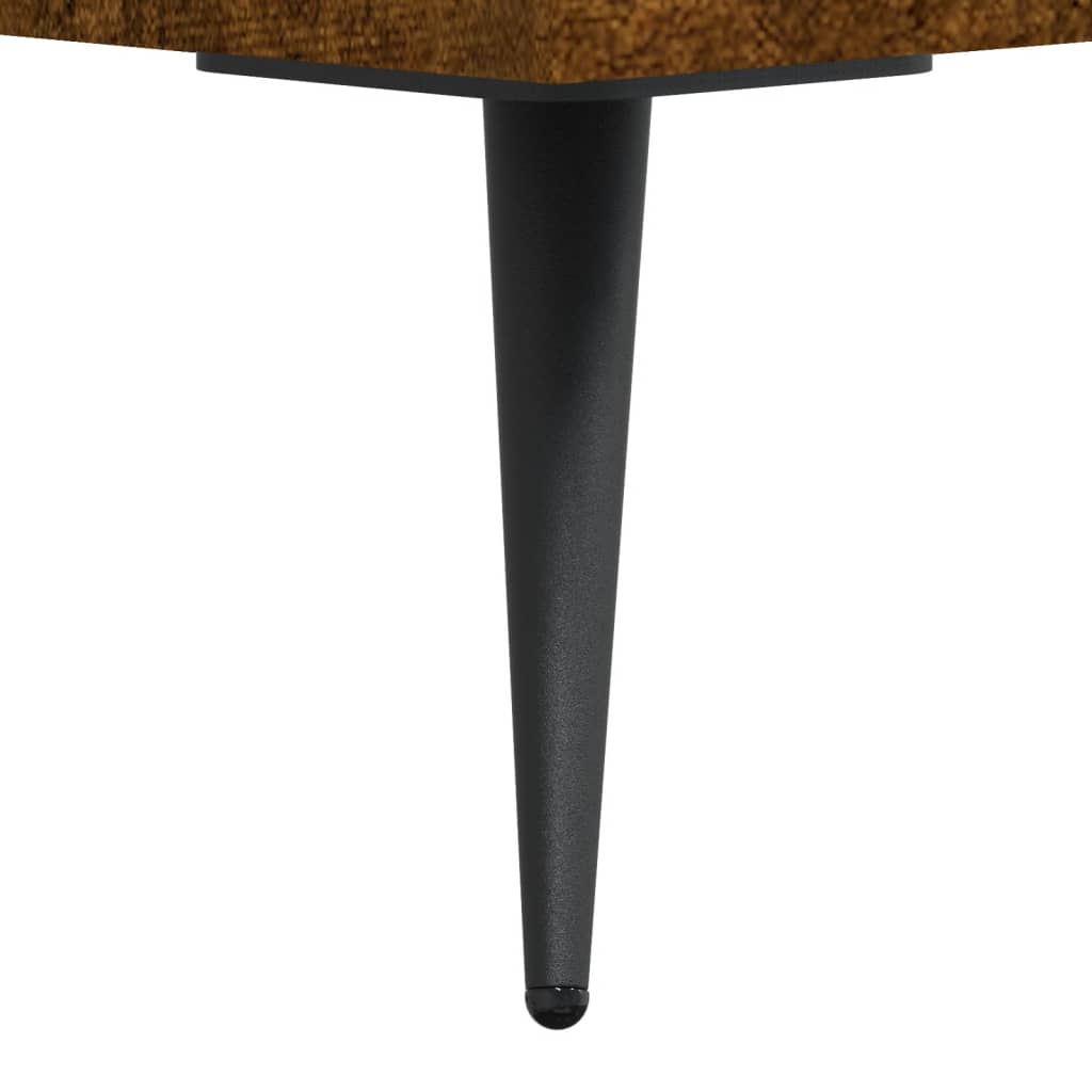Salongbord 2 stk røkt eik 50x50x40 cm konstruert tre