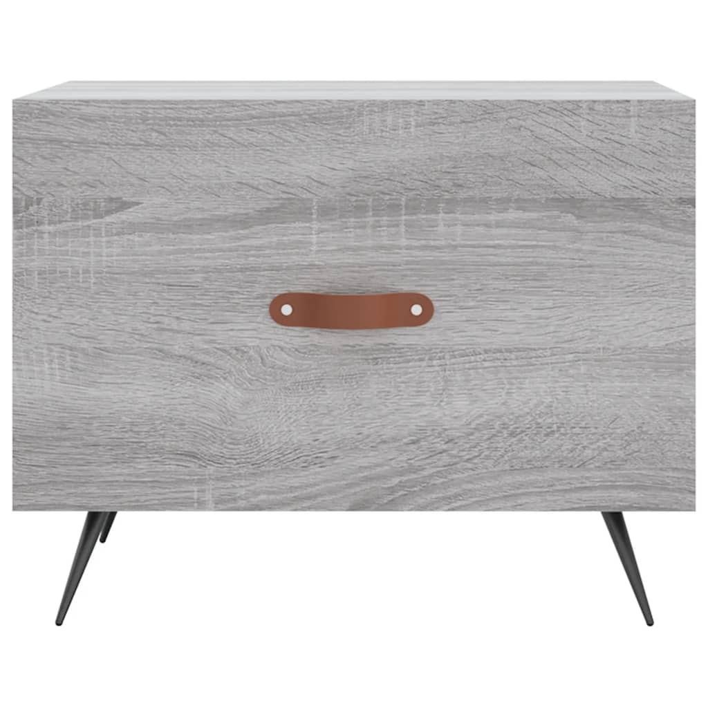 Salongbord 2 stk grå sonoma 50x50x40 cm konstruert tre