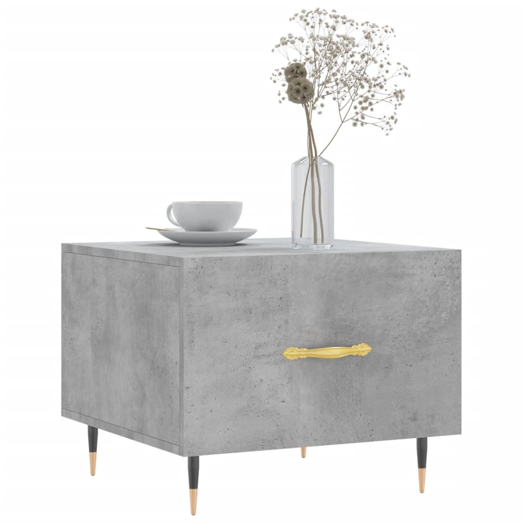 Salongbord 2 stk betonggrå 50x50x40 cm konstruert tre