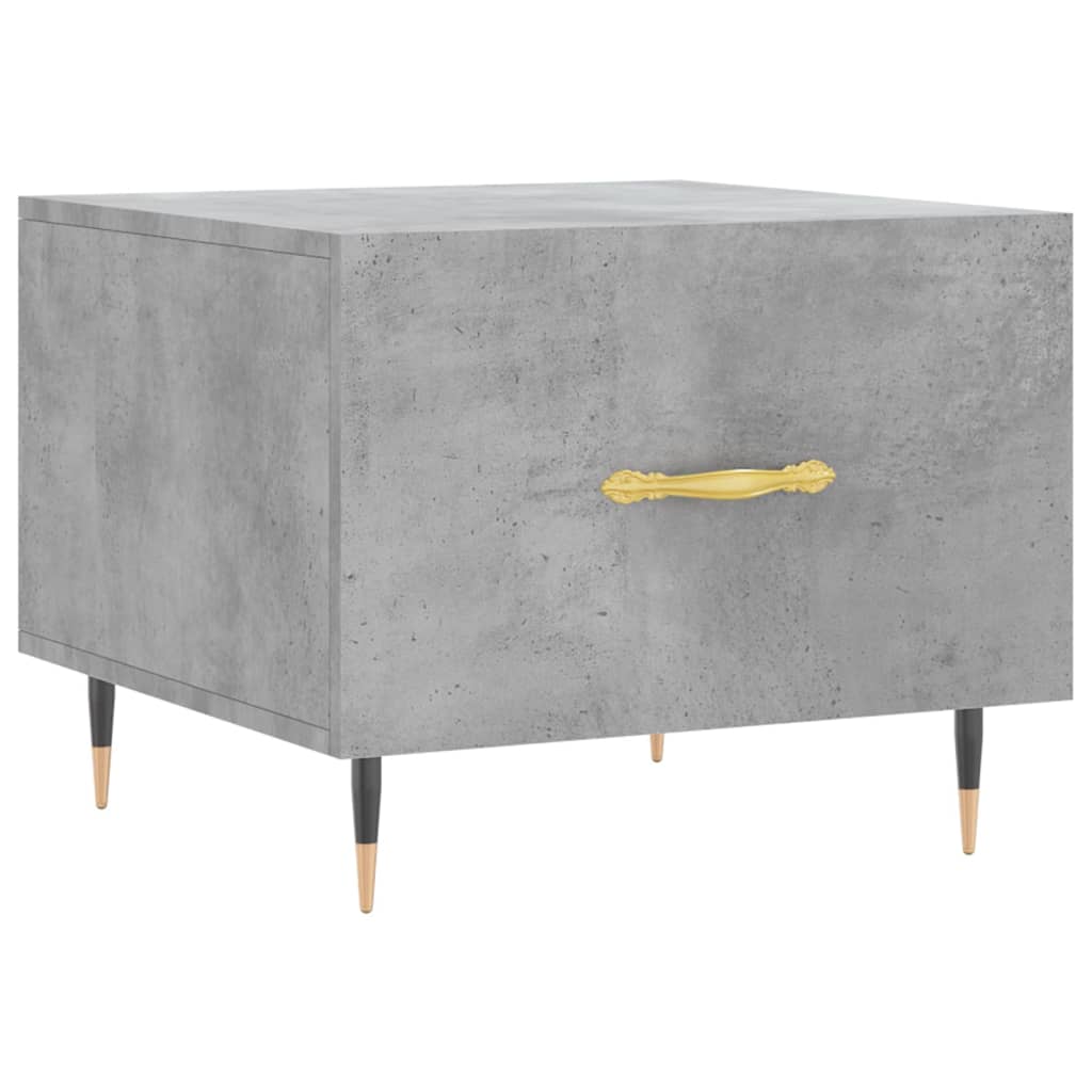 Salongbord 2 stk betonggrå 50x50x40 cm konstruert tre