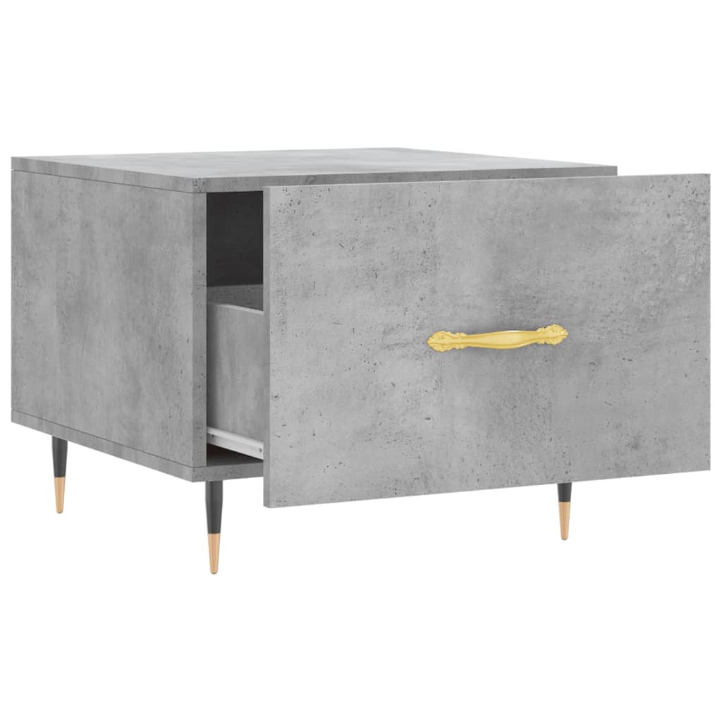 Salongbord 2 stk betonggrå 50x50x40 cm konstruert tre