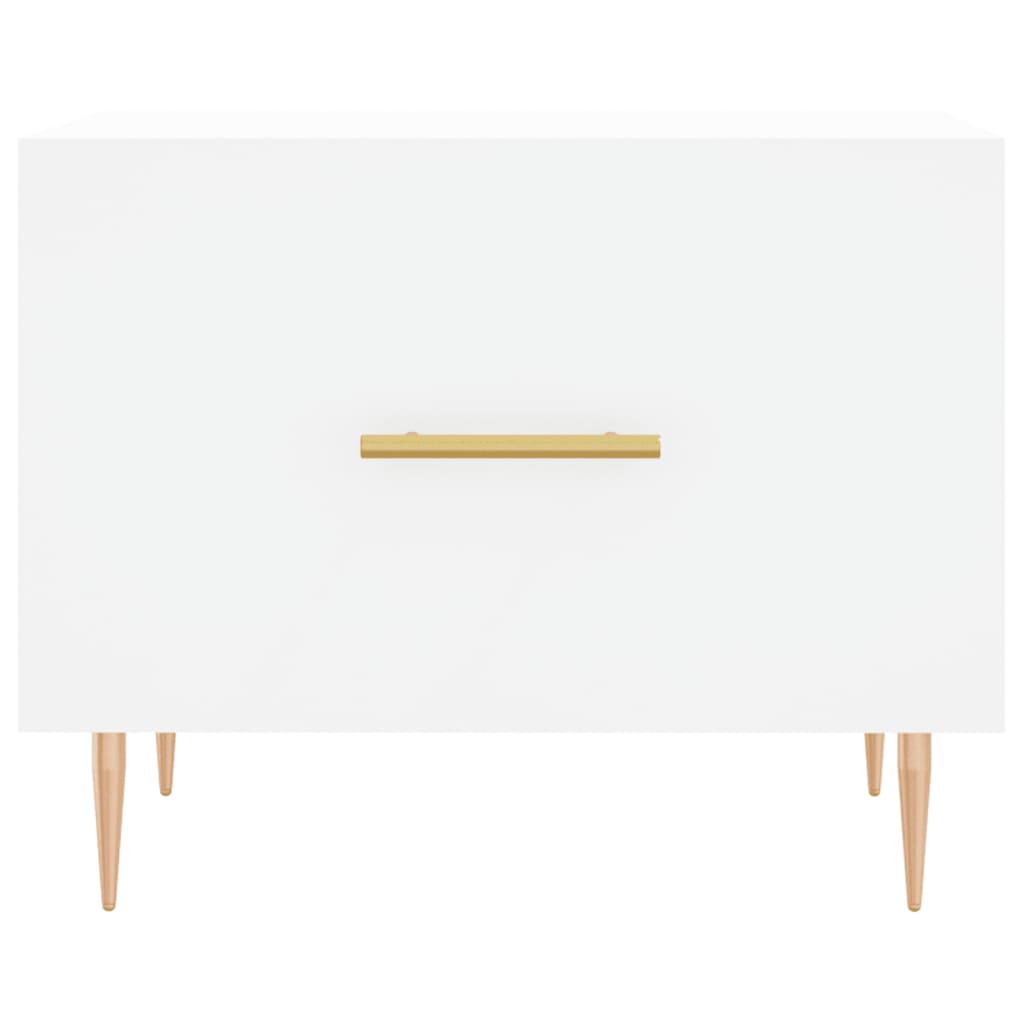 Salongbord 2 stk hvit 50x50x40 cm konstruert tre