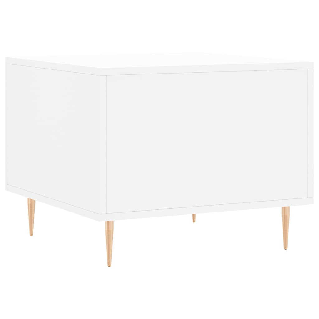 Salongbord 2 stk hvit 50x50x40 cm konstruert tre