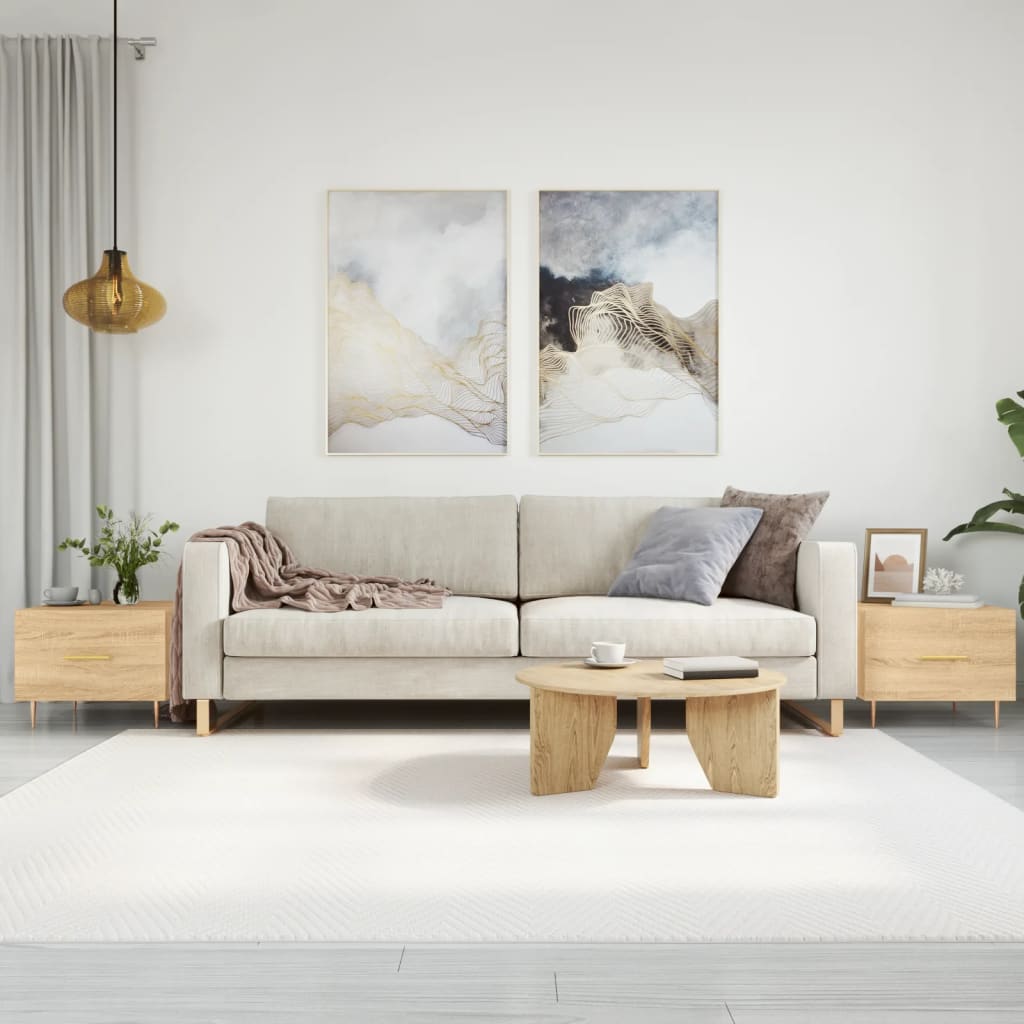 Salongbord 2 stk sonoma eik 50x50x40 cm konstruert tre