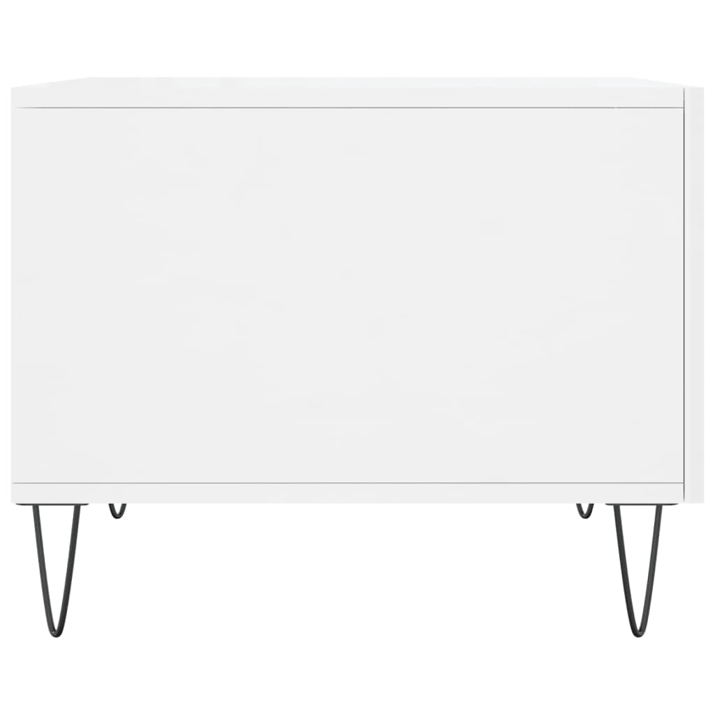 Salongbord høyglans hvit 50x50x40 cm konstruert tre