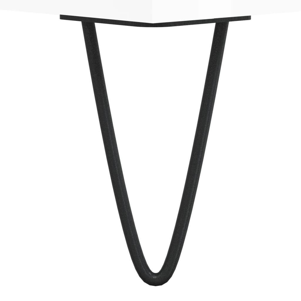 Salongbord 2 stk høyglans hvit 50x50x40 cm konstruert tre