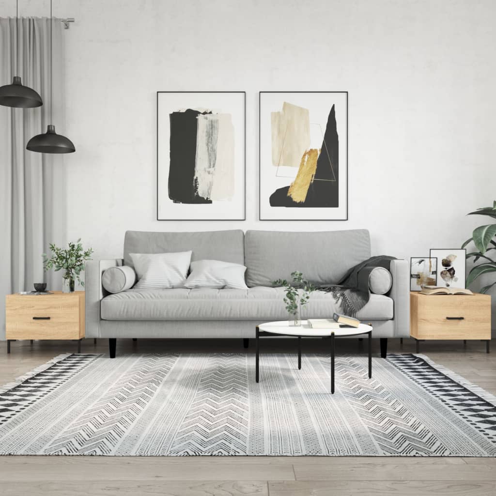 Salongbord 2 stk sonoma eik 50x50x40 cm konstruert tre