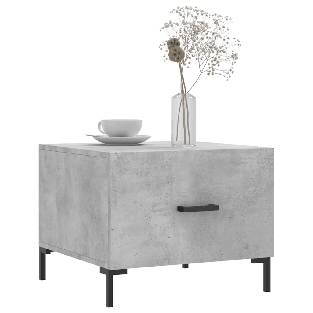 Salongbord 2 stk betonggrå 50x50x40 cm konstruert tre