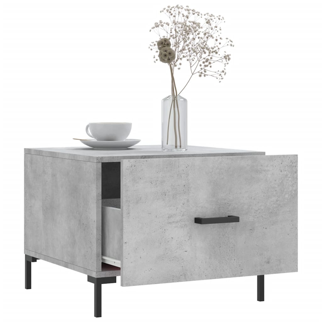 Salongbord 2 stk betonggrå 50x50x40 cm konstruert tre