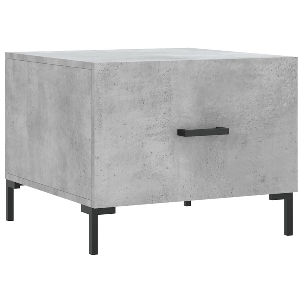 Salongbord 2 stk betonggrå 50x50x40 cm konstruert tre
