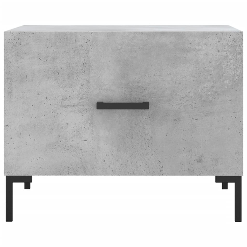 Salongbord 2 stk betonggrå 50x50x40 cm konstruert tre