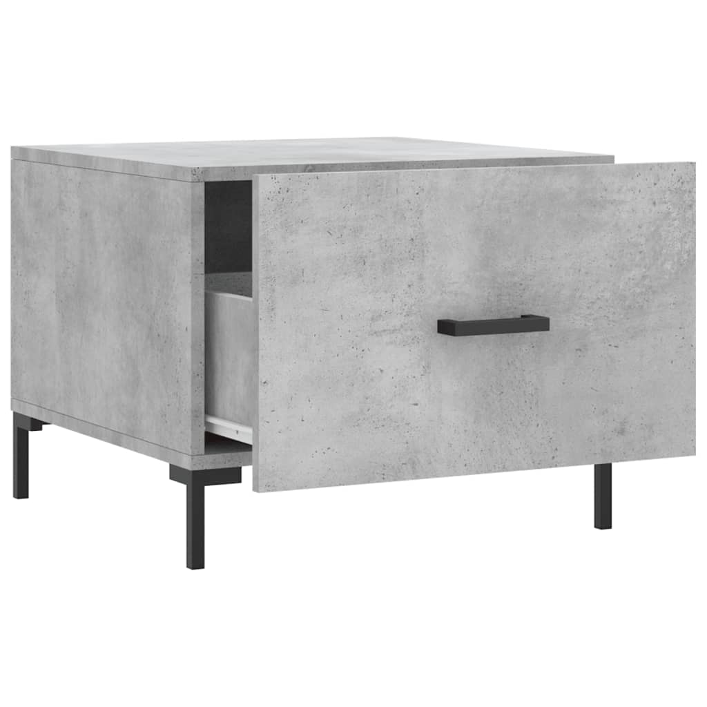 Salongbord 2 stk betonggrå 50x50x40 cm konstruert tre