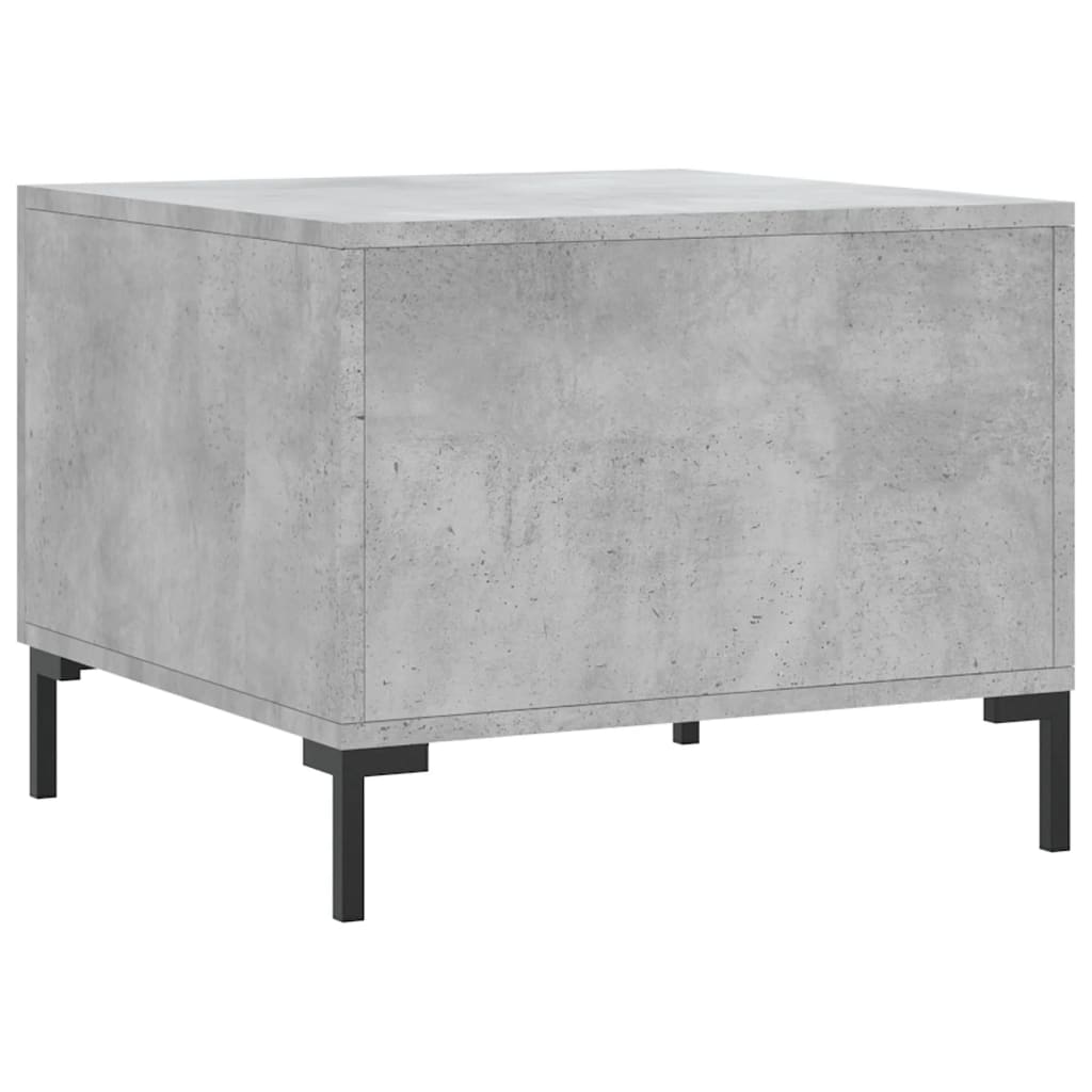 Salongbord 2 stk betonggrå 50x50x40 cm konstruert tre