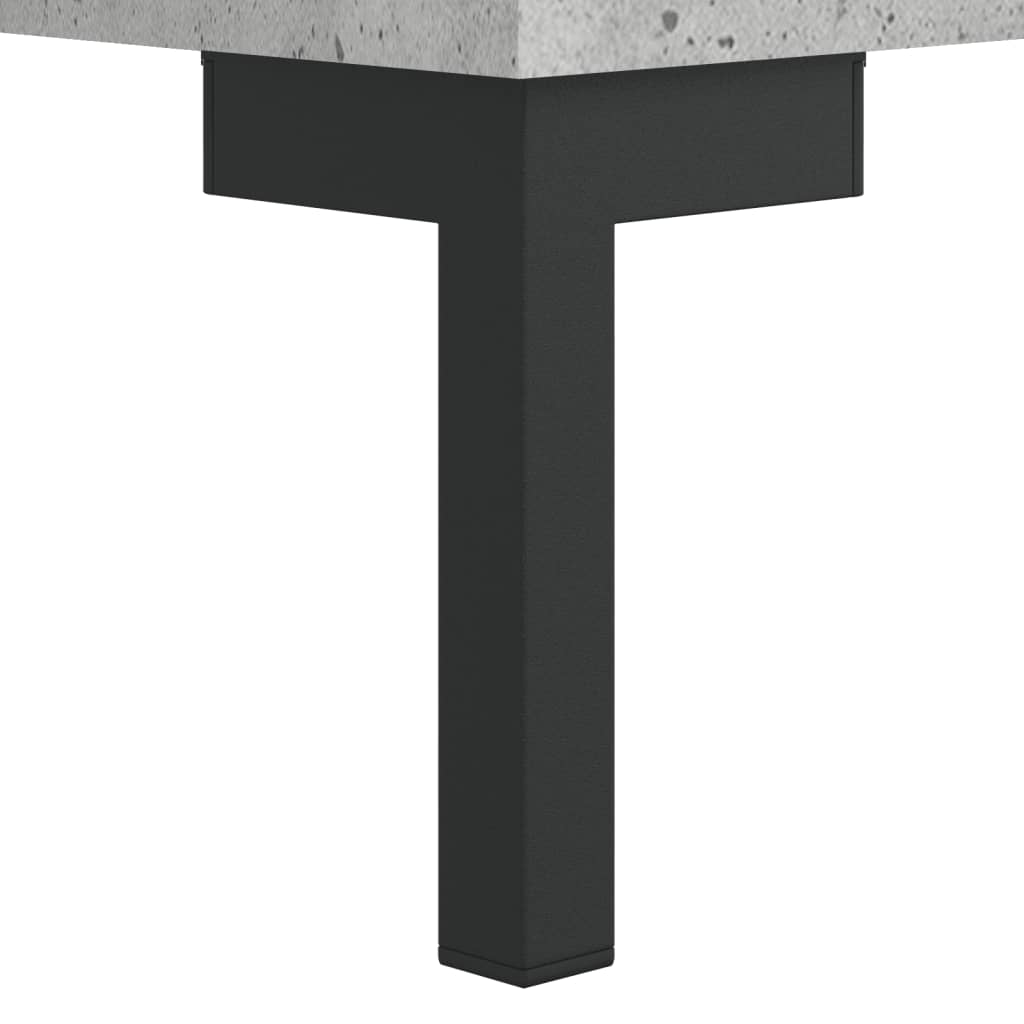 Salongbord 2 stk betonggrå 50x50x40 cm konstruert tre
