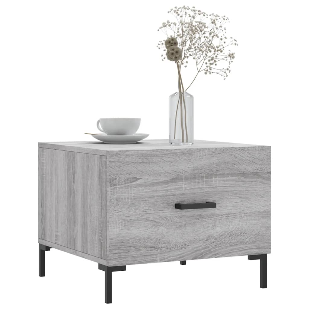 Salongbord 2 stk grå sonoma 50x50x40 cm konstruert tre