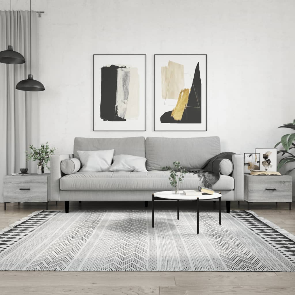 Salongbord 2 stk grå sonoma 50x50x40 cm konstruert tre