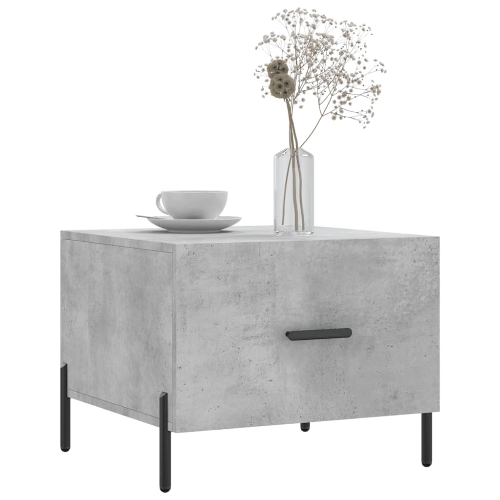Salongbord 2 stk betonggrå 50x50x40 cm konstruert tre