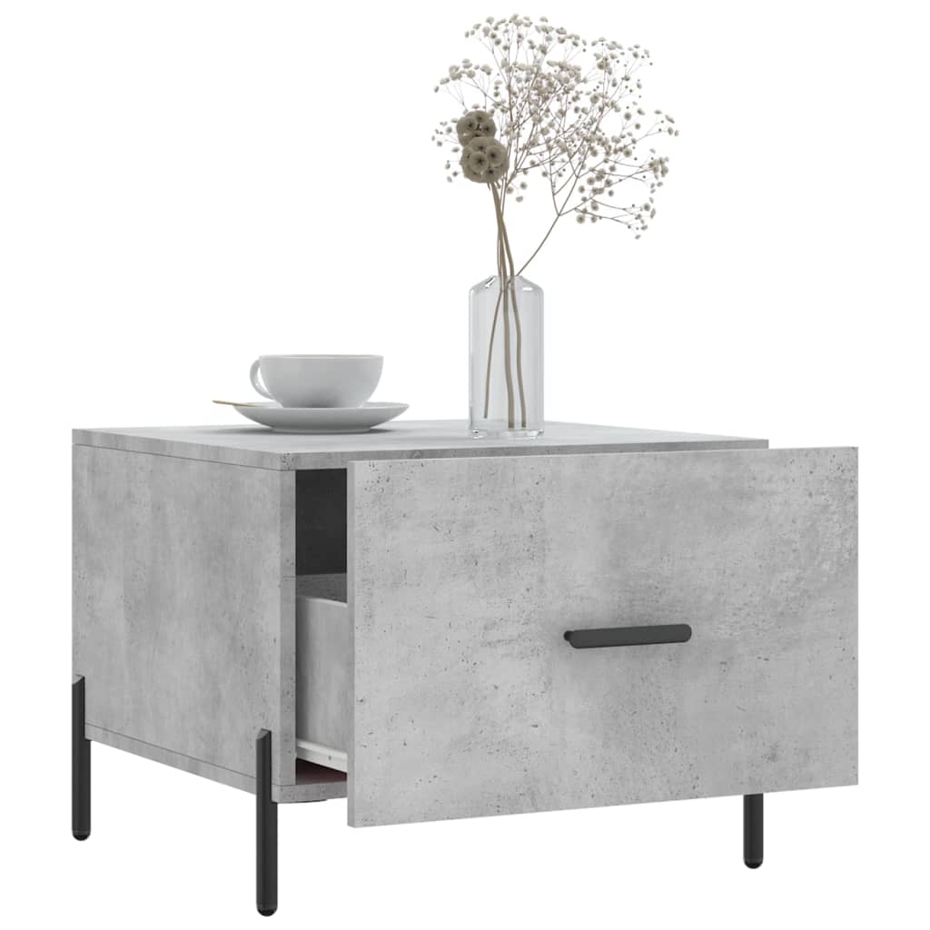 Salongbord 2 stk betonggrå 50x50x40 cm konstruert tre
