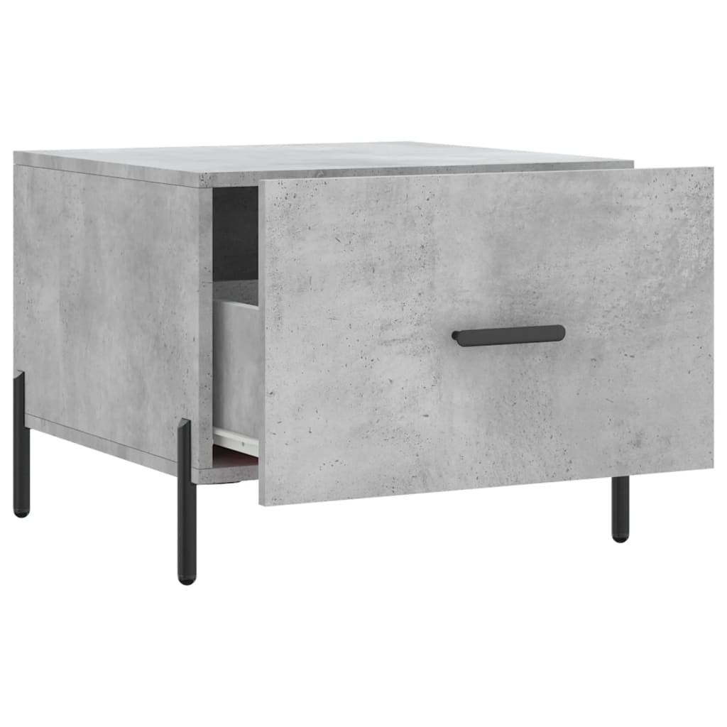 Salongbord 2 stk betonggrå 50x50x40 cm konstruert tre