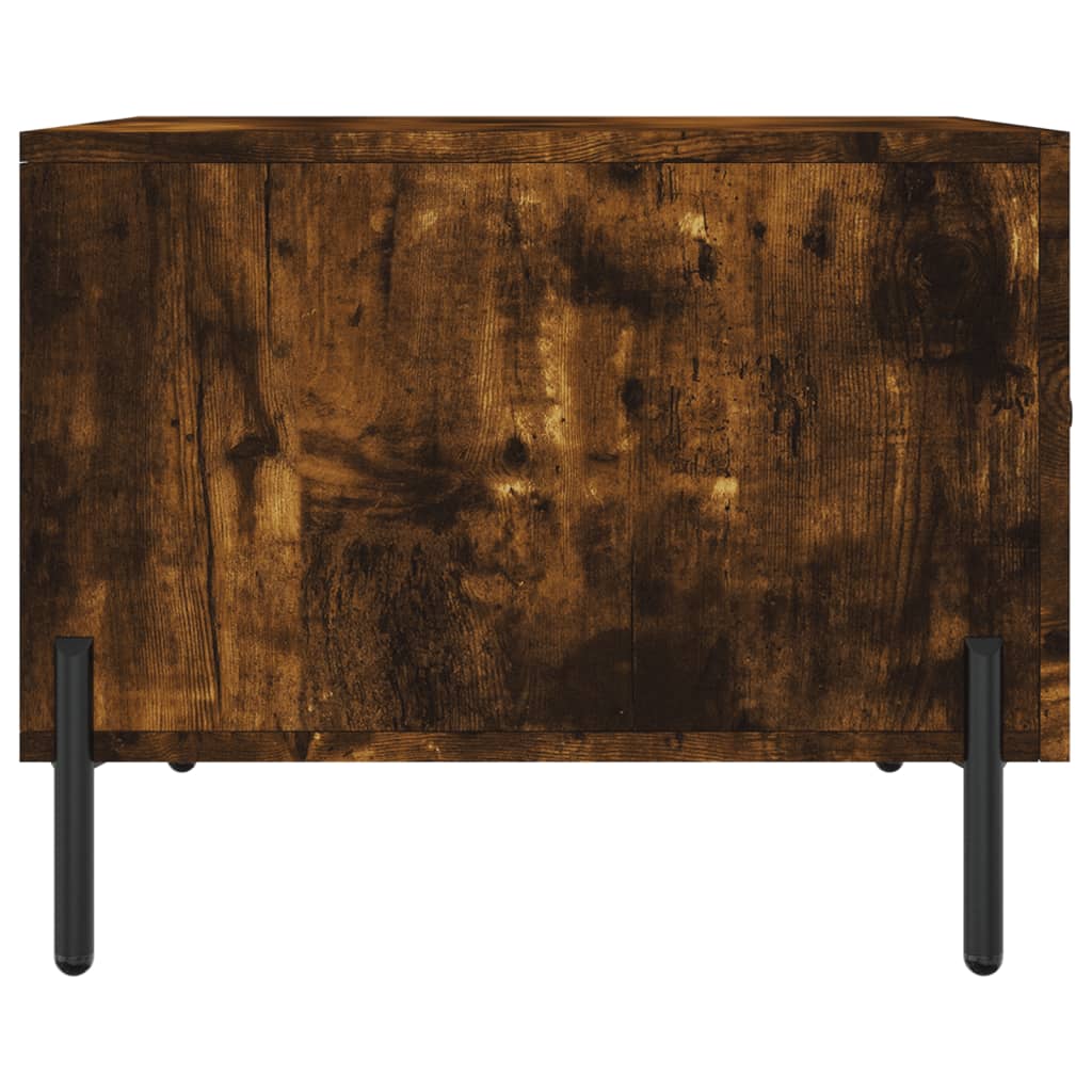 Salongbord 2 stk røkt eik 50x50x40 cm konstruert tre